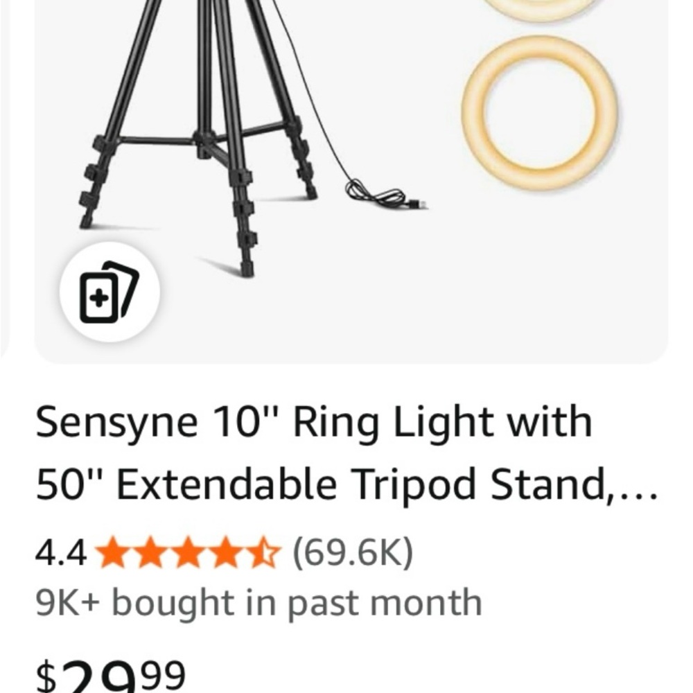 10” Ring Light w/Adjustable Tripod